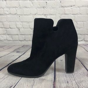Black suede booties